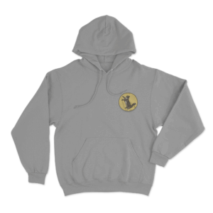 Vintage Black Cat Unisex Hoodie Grey