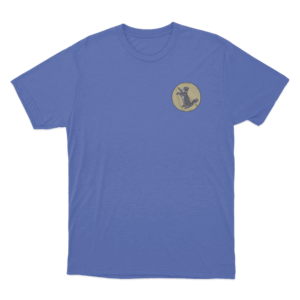 Vintage Black Cat Unisex T Shirt Blue